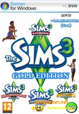 The Sims 3.Gold Edition.v 8.0.152.011001 (Electronic Arts) (3xDVD5 или 1xDVD9 и 1xDVD5) (RUS / SIM)